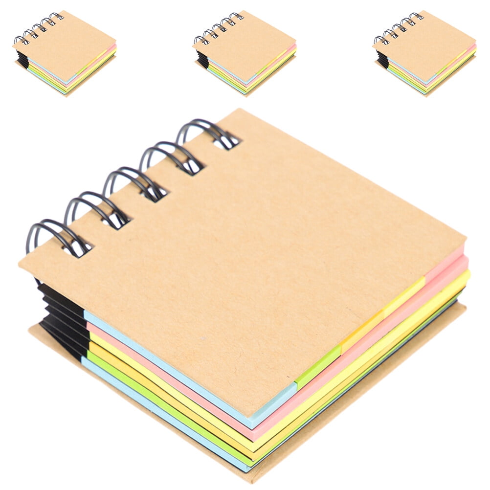4Pcs Compact Note Pads Small Spiral Notebooks Multifunction Coil
