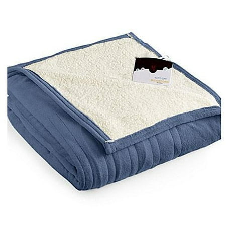 UPC 657812139857 product image for Biddeford 2060-9052140-500 MicroPlush Sherpa Electric Heated Blanket Twin Denim | upcitemdb.com