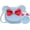 Blue, variant on Little Girls Cute Bowknot Crossbody Purse Cartoon Mouse Ear Shoulder Handbag with Pompoms