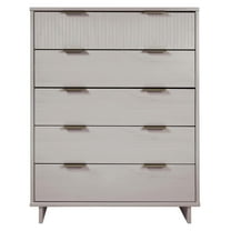 Manhattan Comfort Granville Tall Engineered Wood Dresser in Light Gray