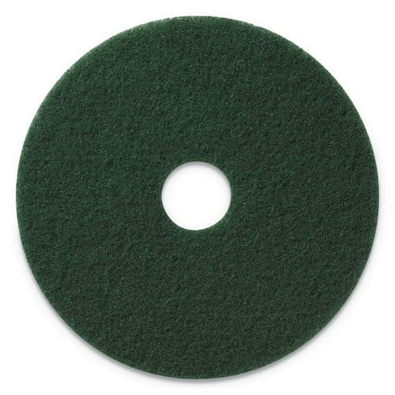Scrubbing Pads, 17" Diameter, Green, 5/carton | Bundle of 2 Cartons