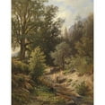 thumbnail image 2 of Johann (Giovanni) Varrone 20x24 Gold Ornate Framed and Double Matted Museum Art Print Titled - Bavarian Boys on the Banks of the Bach, 2 of 4