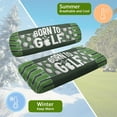 thumbnail image 5 of Yuyamidu 2 Pack Born to Golf Print Golf Cart Seat Covers Green Seat Backrest Cushion for Golf Cart Bench Seat Cushion Accessories Gifts for Friends and Family, 5 of 7
