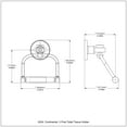 thumbnail image 2 of Continental Collection 2 Post Toilet Tissue Holder with Twisted Accents - 2024T-BKM, 2 of 2