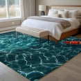 thumbnail image 4 of Teal Green Ocean Waves Area Rugs 6'x9', Washable Small Throw Rugs for Kitchen Dining room, Red Boat Coastal Indoor Outdoor Rug Non-Slip Low Pile Carpet Runner Reversible Floor Mats, 4 of 8