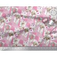 thumbnail image 3 of Soimoi Polyester Crepe Fabric Leaves & Flower Floral Fabric Prints by Yard 52 Inch Wide, 3 of 3