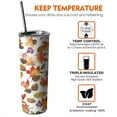 thumbnail image 6 of 20oz Its Fall Yall Leaves Pattern Skinny Tumblers Stainless Steel Tumbler with Lid and Straw,Vacuum Insulated Double Wall Travel Tumbler Cups with Cleaning Brush for Coffee,Tea, 6 of 6