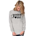 thumbnail image 5 of Jesus Loves Me Religious Christian Women's Long Sleeve T Shirt Brisco Brands L, 5 of 6