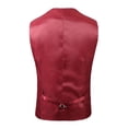 thumbnail image 5 of TFEOQRY Men's Gothic Vest Dress Medieval Court Dress Jacquard Retro Tailcoat Vest Sleeveless Hoodless Jackets Red, 5 of 9