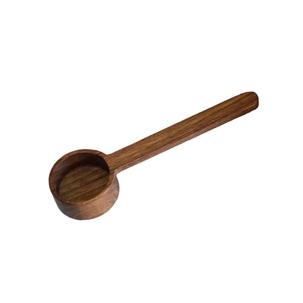 Cuchara De Grano De Café De Nuez Negra Redonda Portátil Cuchara Medidora Práctica Accesorio De Cocina Duradero Con Mango De Madera Para Café Grano De Azúcar Harina Avena Leche En Polvo Té matsuzay HA025245-02