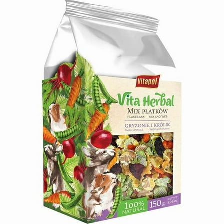 Vitapol ZVP-4119 Vita Herbal Petals Mix Treat - Natural - 150 gm - Case of 16