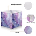 thumbnail image 3 of Foldable Fabric Storage Bin Home Cubes Clothing Organizer Bins Large Collapsible Box Basket for Home Organizer Pink and Blue Marble Texture, 3 of 8