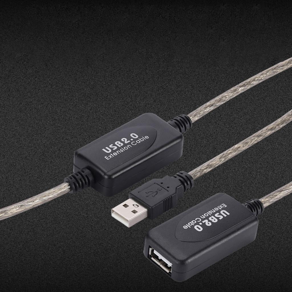 USB 2.0 Extension Cable Signal Amplifier Extender Wire Line Data Transfer Cord