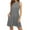 Gray, variant on BadPiggies Womens Sleeveless A-line Dress with Pockets Cotton Swing Summer Beach Casual Loose Dress (S, Green)