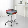 thumbnail image 7 of Gukieu Colorful Abstract Waves Print Round Chair Cover, Dust-proof and Non-slip Bar Chair Protective Cover, Suitable for Bars, Restaurants, Offices-13 inch, 7 of 7