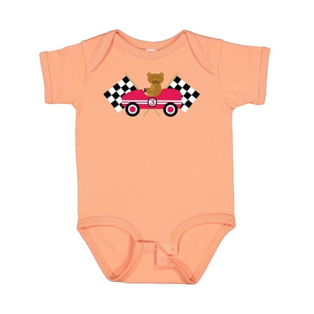 

Inktastic Race Car Racing Bear Animal Gift Baby Boy or Baby Girl Bodysuit
