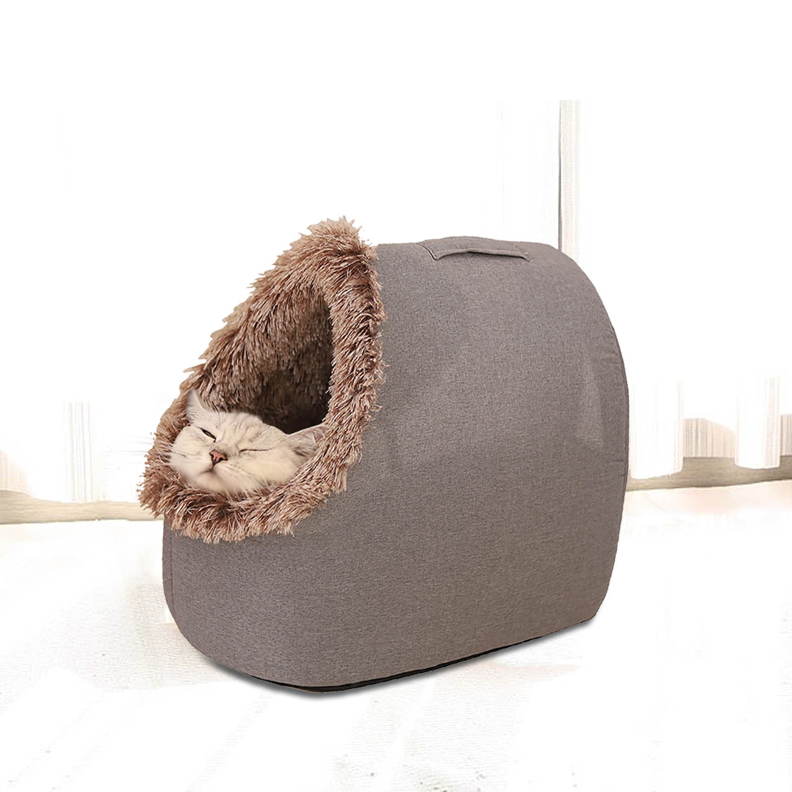 RoamHome Warm Pet Cave Bed for Dogs and Cats, Insulated Winter Sleeping Bed, Portable Enclosed Dog Bed & Cat Bed for Small Medium Pets, Cozy Indoor Outdoor Use