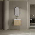 thumbnail image 3 of LiviNest 24 Inch Bathroom Vanity with Sink: Modern Wall-Mounted Cabinet for Small Spaces - Soft Close Doors & Oak Finish for Apartment Bathroom Organization, 3 of 6