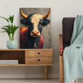 thumbnail image 5 of Textured Brush Highland Cow Canvas Print, Farmhouse Country Rustic Home Living Room Wall Decor Art, 5 of 8