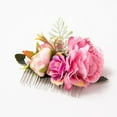 thumbnail image 5 of XASZHN Flower Metal Hair Side Combs Slide Clips Floral Bows Barrettes Hot Pink_008 One Size, 5 of 5