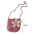 thumbnail image 2 of Bolso bandolera pequeño de lana para niña tejido con flores MFZFUKR CPB-US-XD2225-4, 2 of 5