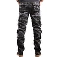thumbnail image 2 of Elvqul Mens Pants Big and Tall Cargo Casual Pockets Camo Black Mens Pants Cotton Pants, 2 of 4