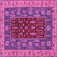 thumbnail image 1 of Ahgly Company Indoor Square Abstract Purple Modern Area Rugs, 6' Square, 1 of 4