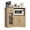 Wood color, variant on Wisykoke 35" Kitchen Microwave Cabinet with Storage and Drawers, Modern Small Buffet Cabinet with Glass Doors and Adjustable Shelf for Dining Room, Living Room