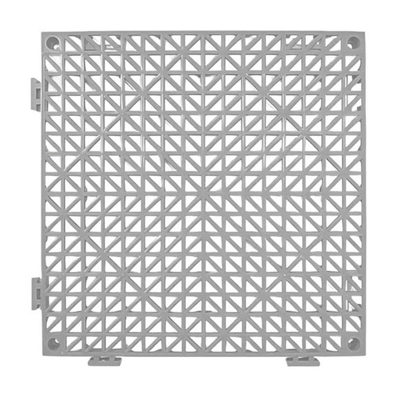 1Pc Modular Interlocking Cushion 11.8X11.8In, Garage Floor Tiles, Non-Slip Splicing Floor Tiles for Drain, Deck, Pool, Outdoor/Indoor (Gray)