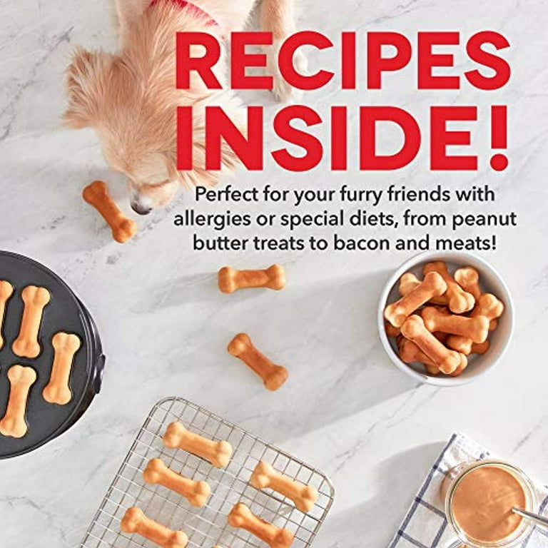  DASH Dog Treat Maker, 8-Bones, Non-Stick, Homemade Dog Snacks  with Pet Approved Recipes - White : Pet Supplies