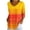 Orange#1, variant on Fsgntruao 3/4 Sleeve Tops for Women Casual V-Neck Loose Gradient Summer Spring Pullover Tunic Blouses Orange 2XL