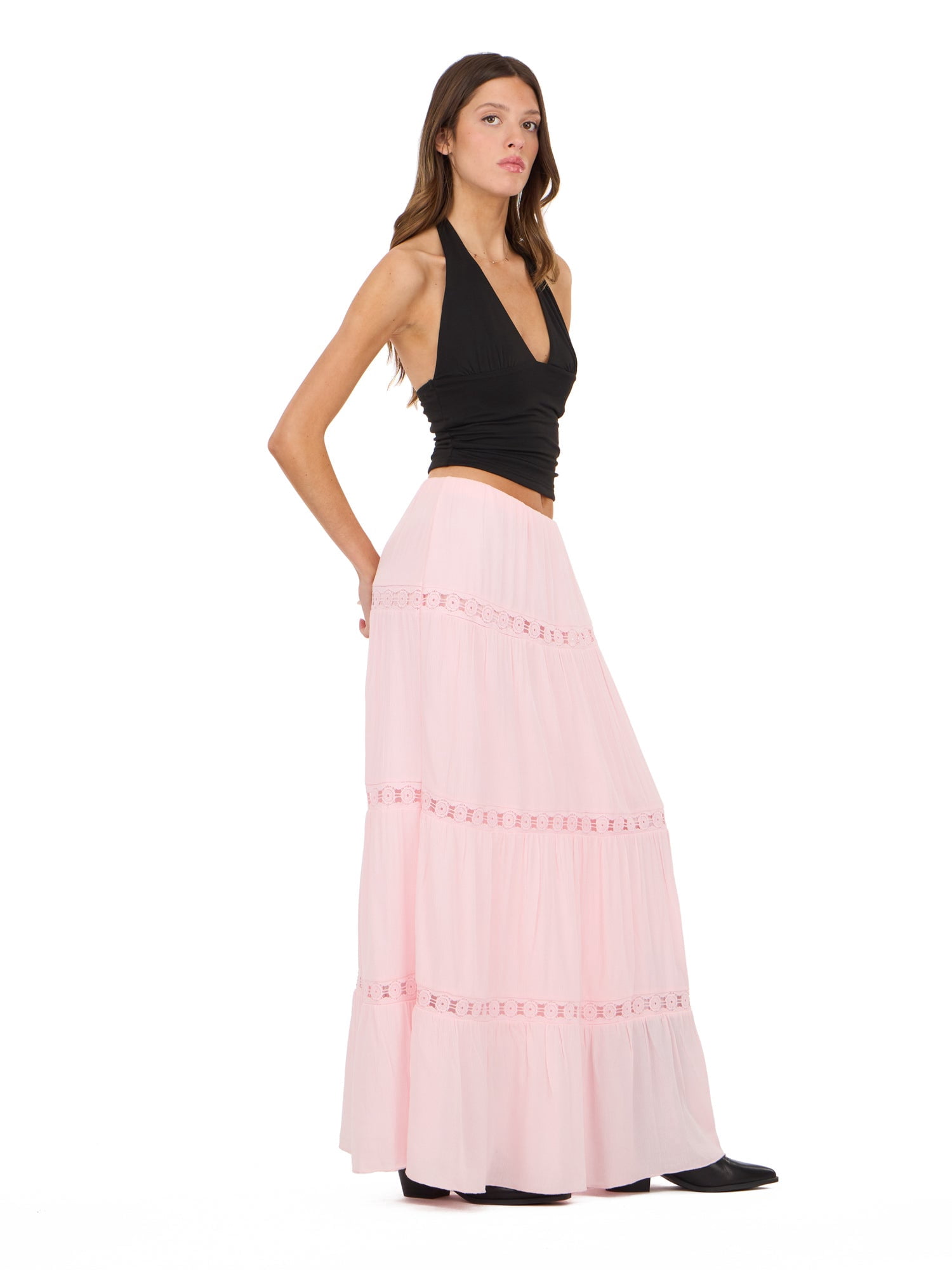 Forever 21 Women's Tiered Lace Maxi Skirt, Sizes XS-XL