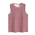 thumbnail image 4 of Wycnly Summer Saving Tank Top for Women Womens Summer Tops Loose Fit Breathable Workout Tank Tops Tees Cute Striped Print Sleeveless T-shirt Girls Sleeveless Shirt, 4 of 4