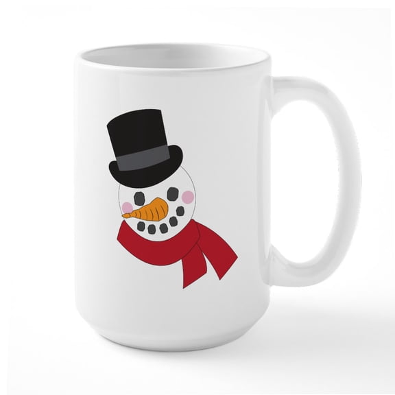 CafePress - Snowman - 15 oz Ceramic Large White Novelty Mug