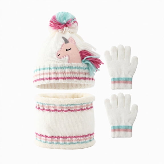 3-8 Years Kids Winter Padded Earflap Hat with Pattern, Warm Windproof Cap for Boys Girls