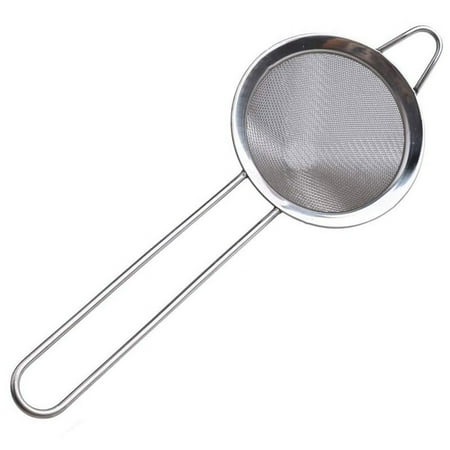 

SUGARMOM Tea Strainer 3.3 Inch Fine Mesh Sieve Strainer Stainless Steel Mesh Strainer with Handle for Strain Drain and Rinse