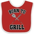 thumbnail image 3 of Inktastic Bbq Born to Grill Boys or Girls Baby Bib, 3 of 4
