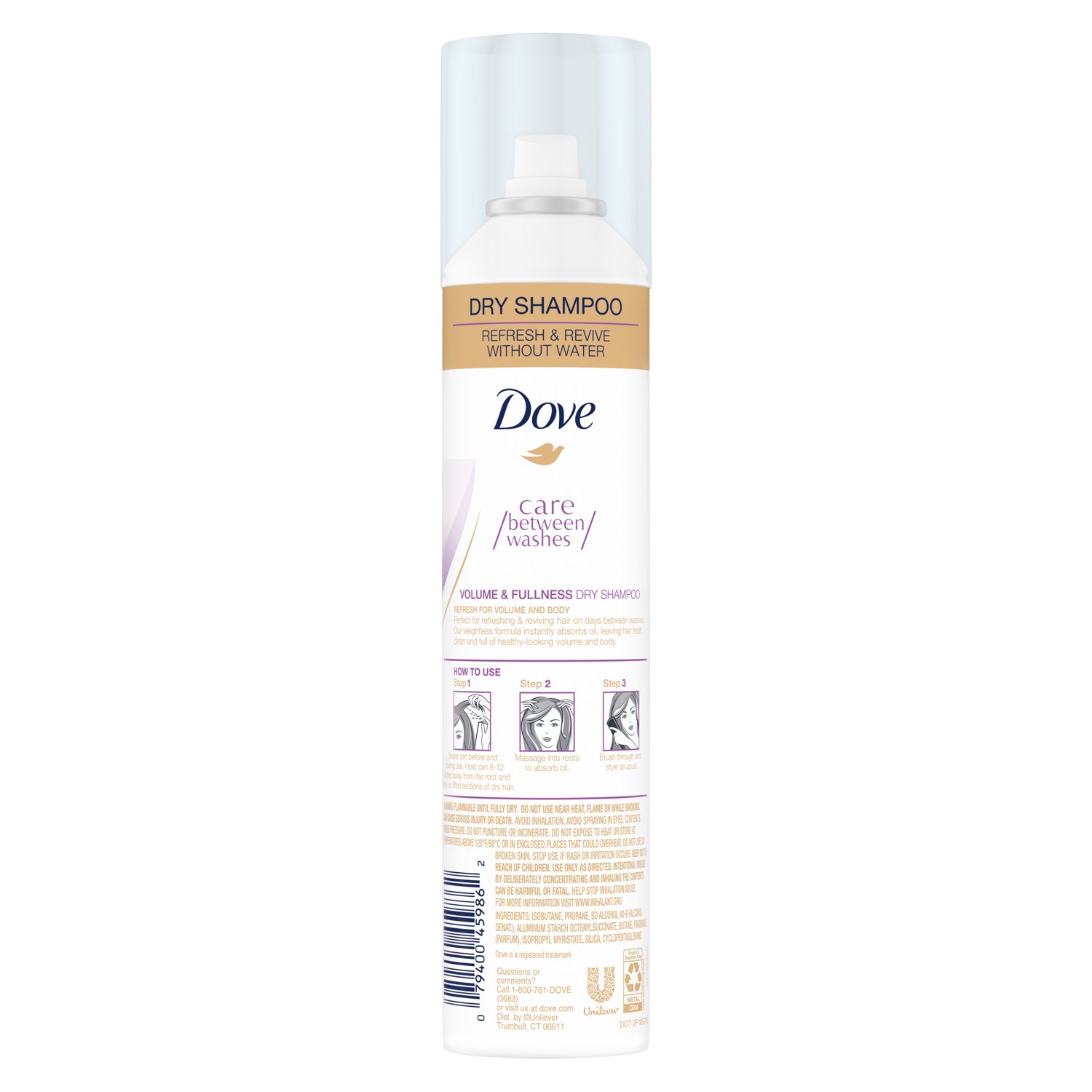 Dove Care Between Washes Volume and Fullness Dry Shampoo, 7.3 oz - image 5 of 10