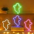 thumbnail image 3 of POINTERTECK LED Neon Light Neon Light Ghost Shape Hanging Ornament LED Halloween Decorative Neon Sign for Party, 3 of 6