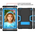 thumbnail image 4 of SOATUTO For Walmart Onn 10.1 Pro Tablet Case With 9H HD Clear Screen Protector / Onn 10.1 Pro Case Shockproof Rugged Soft Silcone Protective For Walmart Onn 10.1 inch Pro 100003562 - Black+Blue/1 Pcs, 4 of 8