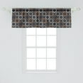 thumbnail image 2 of Ambesonne Abstract Geometry Window Valance, Ethnic Circle Dot, 42" x 18", Grey Pale Vermilion, 2 of 3