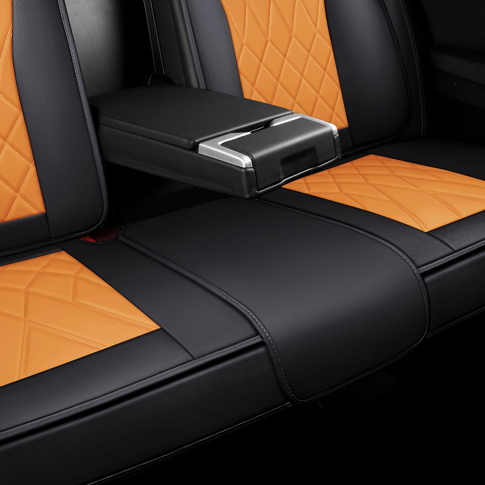 Luxury Faux Leather Car Seat Covers, Waterproof, Full Set Cushion Protector for Single Front Seats and Solid Bench, Universal Fit for Most Cars, 5 Seat, 40/60 50/50 60/40 Split Bench Back