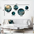 thumbnail image 4 of Designart "Geode Discovery Blue and Gold Depths I" Abstract Marble Metal Wall Art Set of 5 Piece, 4 of 5