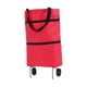 thumbnail image 3 of Bolsa de compras con ruedas, reutilizable, portátil, para equipaje, bolsa de viaje, 2 en 1, plegable Rojo, 3 of 9