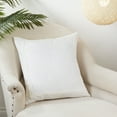 thumbnail image 3 of Saro Lifestyle Ruffled Linen Throw Pillow Ivory, 3 of 5