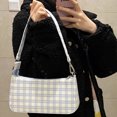 thumbnail image 5 of Women Underarm Bag,Retro Checkered Armpit Bag Retro Checkered Armpit Bag Small Canvas Handbag Innovative Solution, 5 of 5