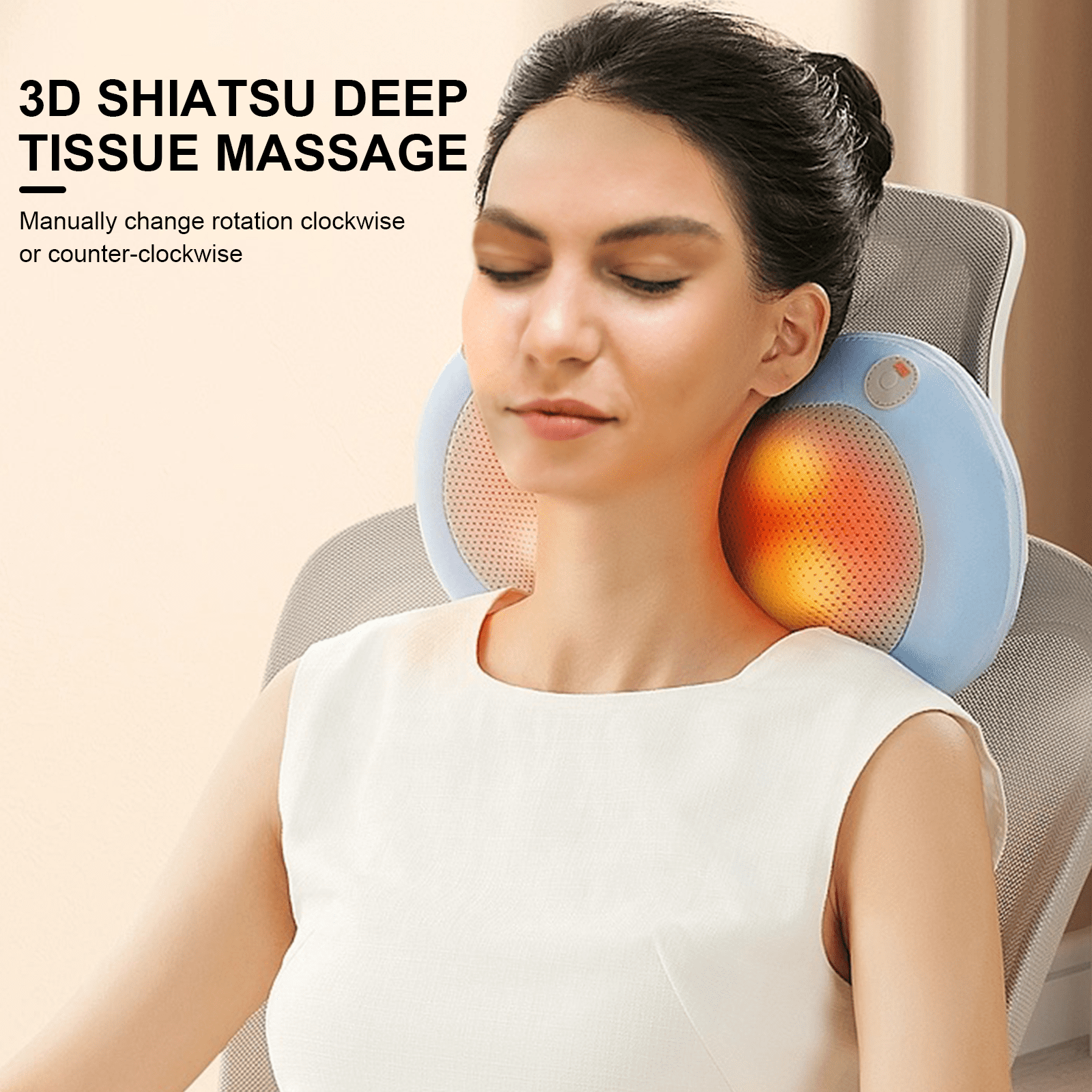 Ifgoooo Neck Massager,Back Massager with Heat,Shoulder Deep Tissue Massager,3D Deep Kneading Massage Pillow,Husband/Men Valentines Day Gifts for Her/Boyfriend/Him/Women