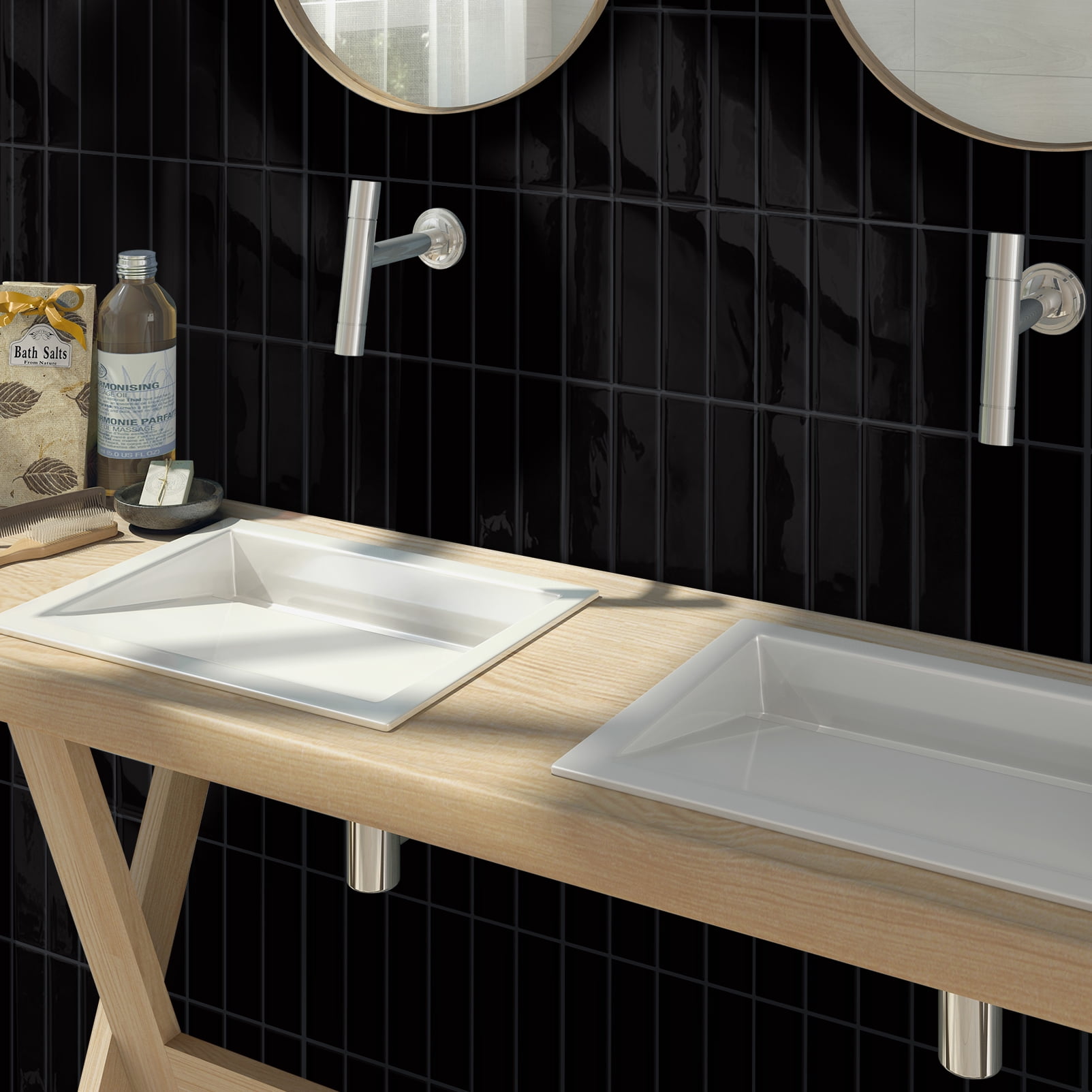 DEWOO Peel and Stick Backsplash - 10 Sheets of 12"×12" - 3D Adhesive Peel and Stick Tile Backsplash for Kitchen, Bathroom, Wall Tile, Black