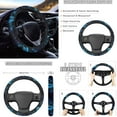thumbnail image 4 of Uorisanigo Blue Dolphins 10 Pieces Car Seat Covers Full Set Auto Seat Belt Cover with Steering Wheel Cover and Auto Water Cup Pad Keychains Comfortable Breathable Auto Interior for Car SUV, 4 of 7