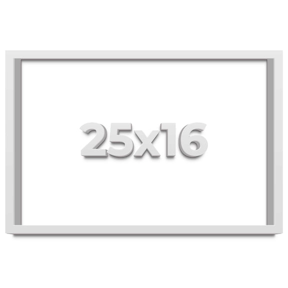 25x16 Shadow Box Frame White | 2 Inches Deep Real Wood Contemporary Shadowbox Display Frame | UV